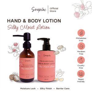 Soapinc Natural Hand Body Lotion Silky Moist & Calm Repair Pelembap Kulit Kering & Sensitif dengan Shea Butter, Ceramide & Tamanu Oil