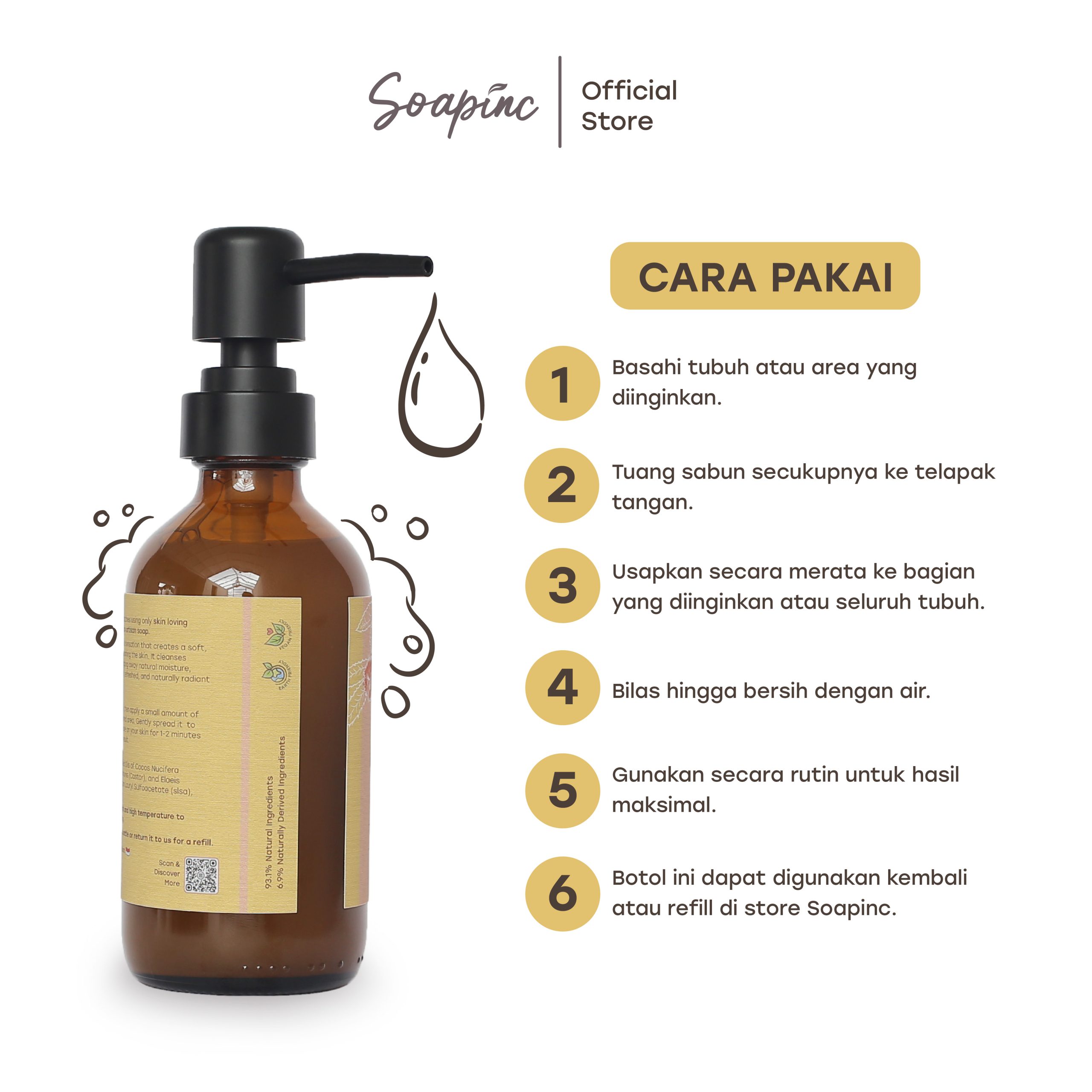 Hydrating Castile Soap Made With Natural Ingredients 240 ml - Image 4