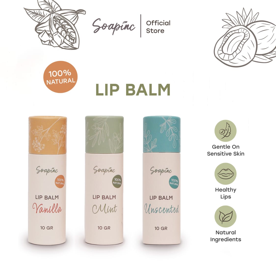 100% Natural Lip Balm - Image 2