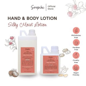 Soapinc Refill Calm Repair & Silky Moist Hand Body Lotion 950ml 475ml | Pelembap Kulit Kering & Sensitif dengan Ceramide & Shea Butter