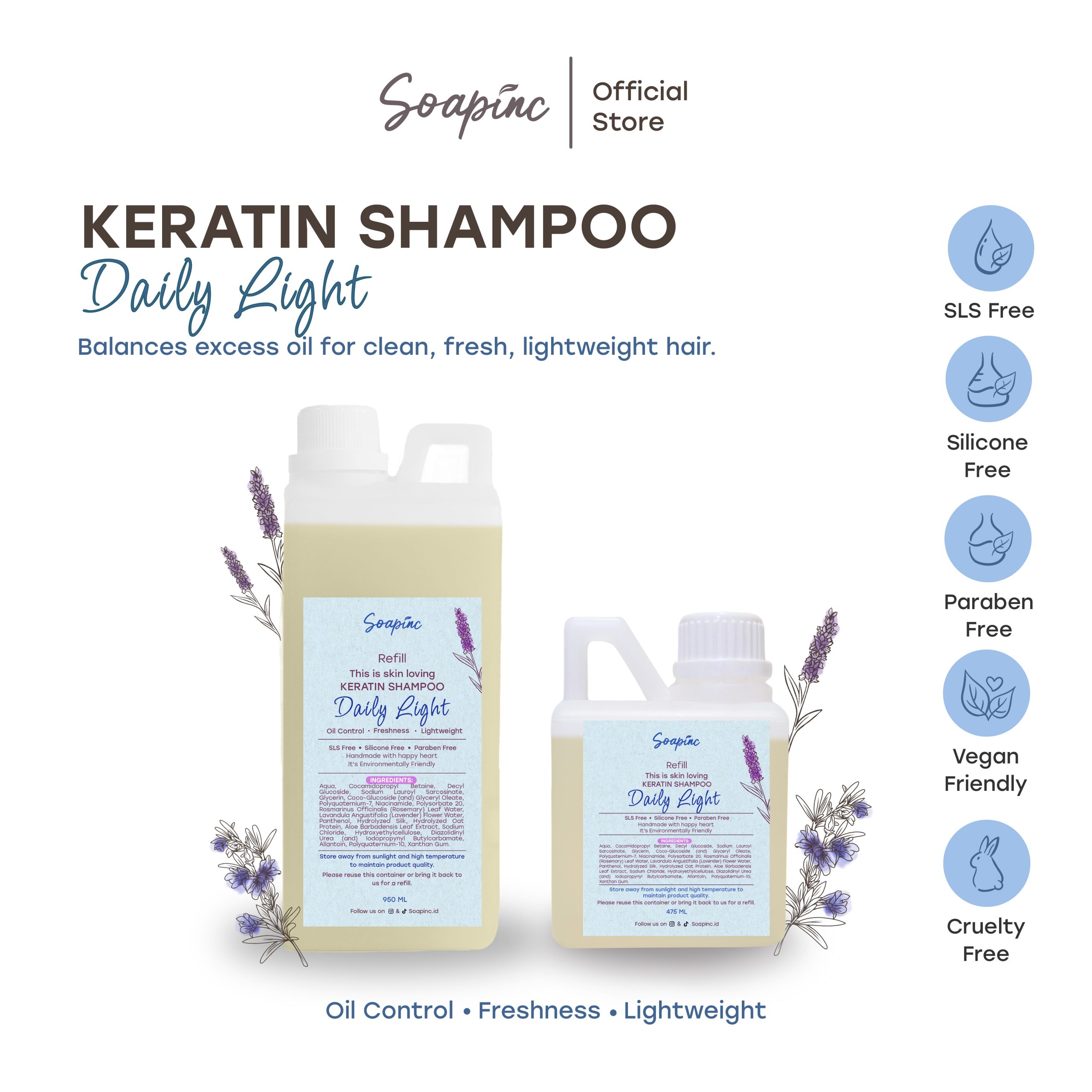Refill Shampoo Daily Light & Moisture Rich 950 gr