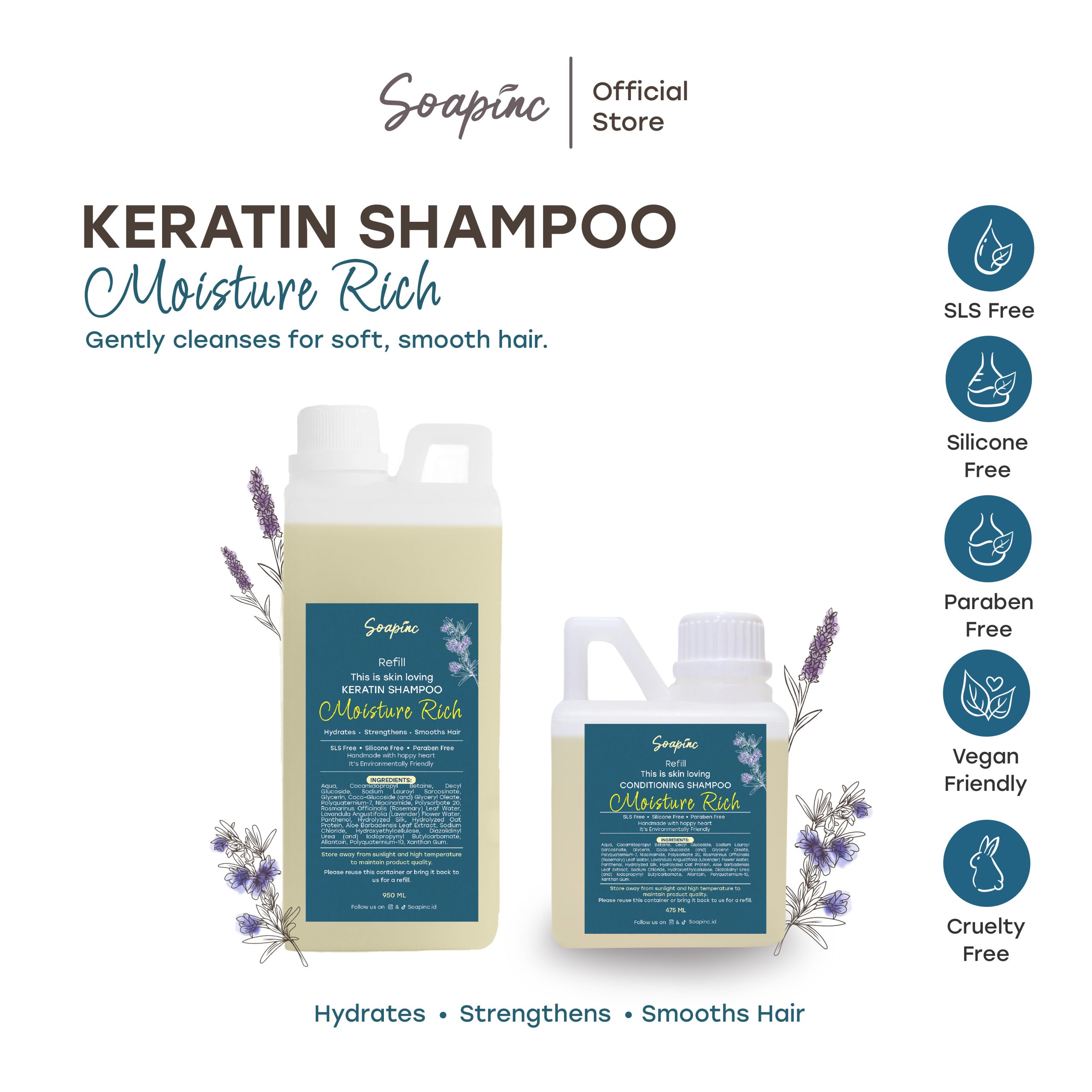 Refill Shampoo Daily Light & Moisture Rich 950 gr - Image 5