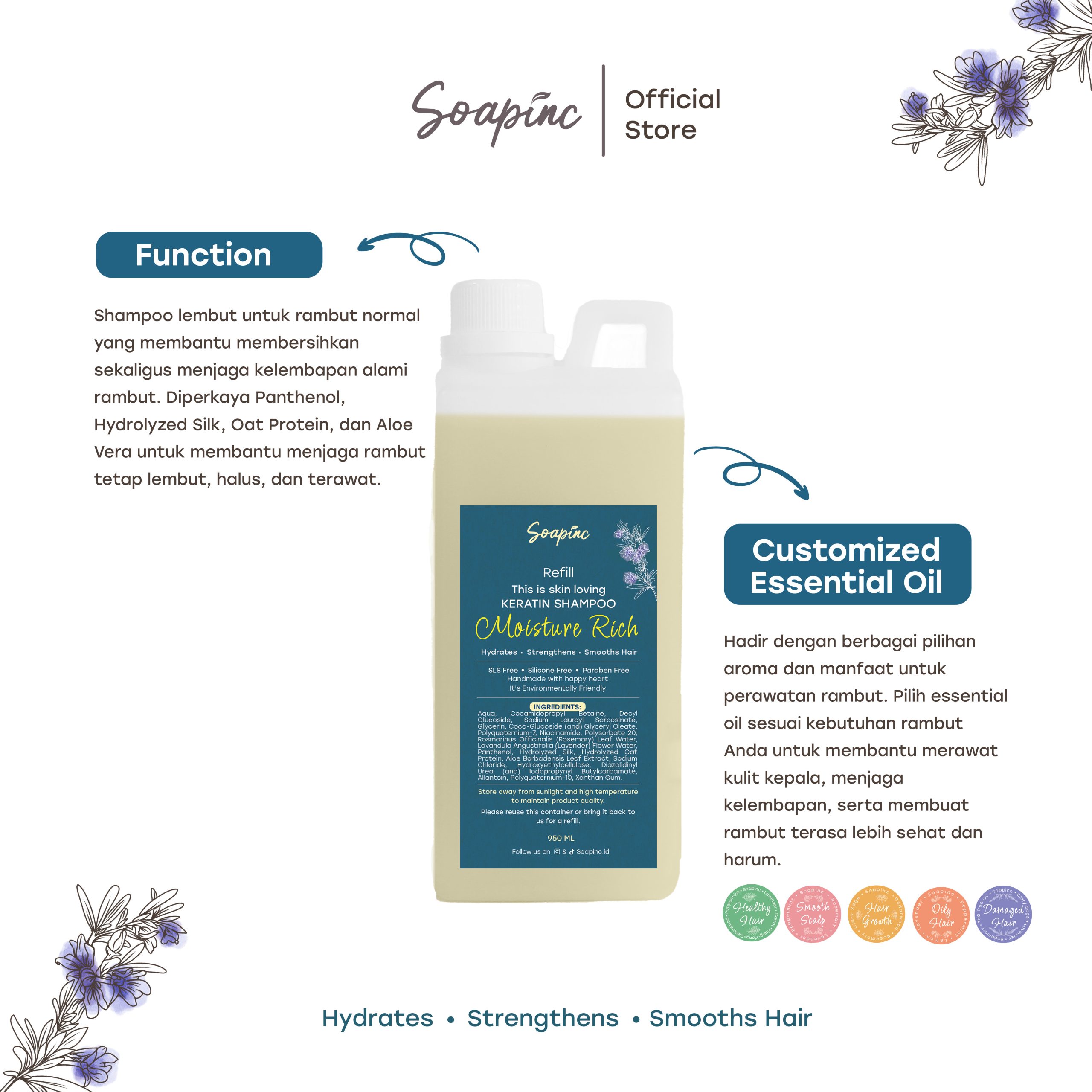 Refill Shampoo Daily Light & Moisture Rich 950 gr - Image 6