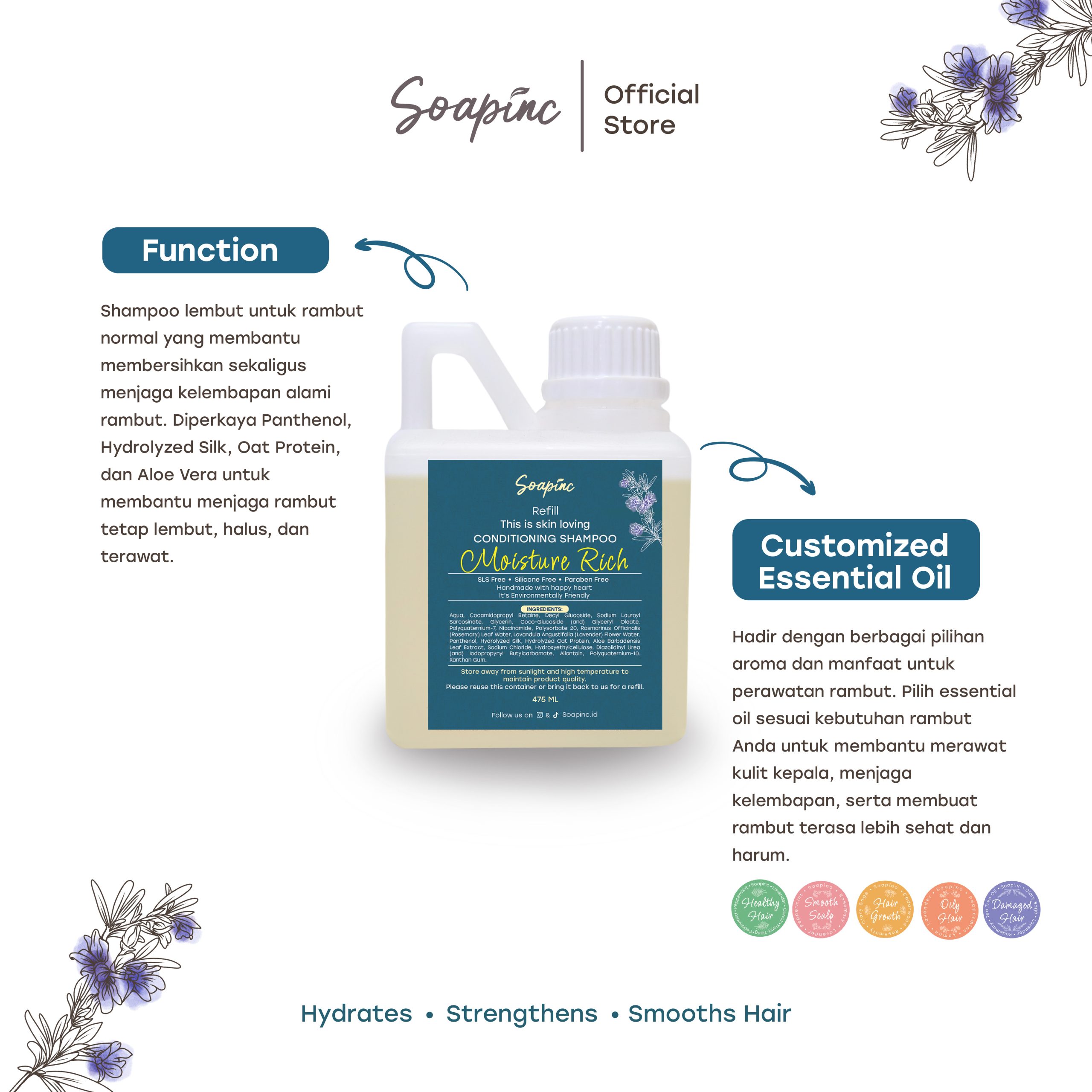 Refill Shampoo Daily Light & Moisture Rich 950 gr - Image 7