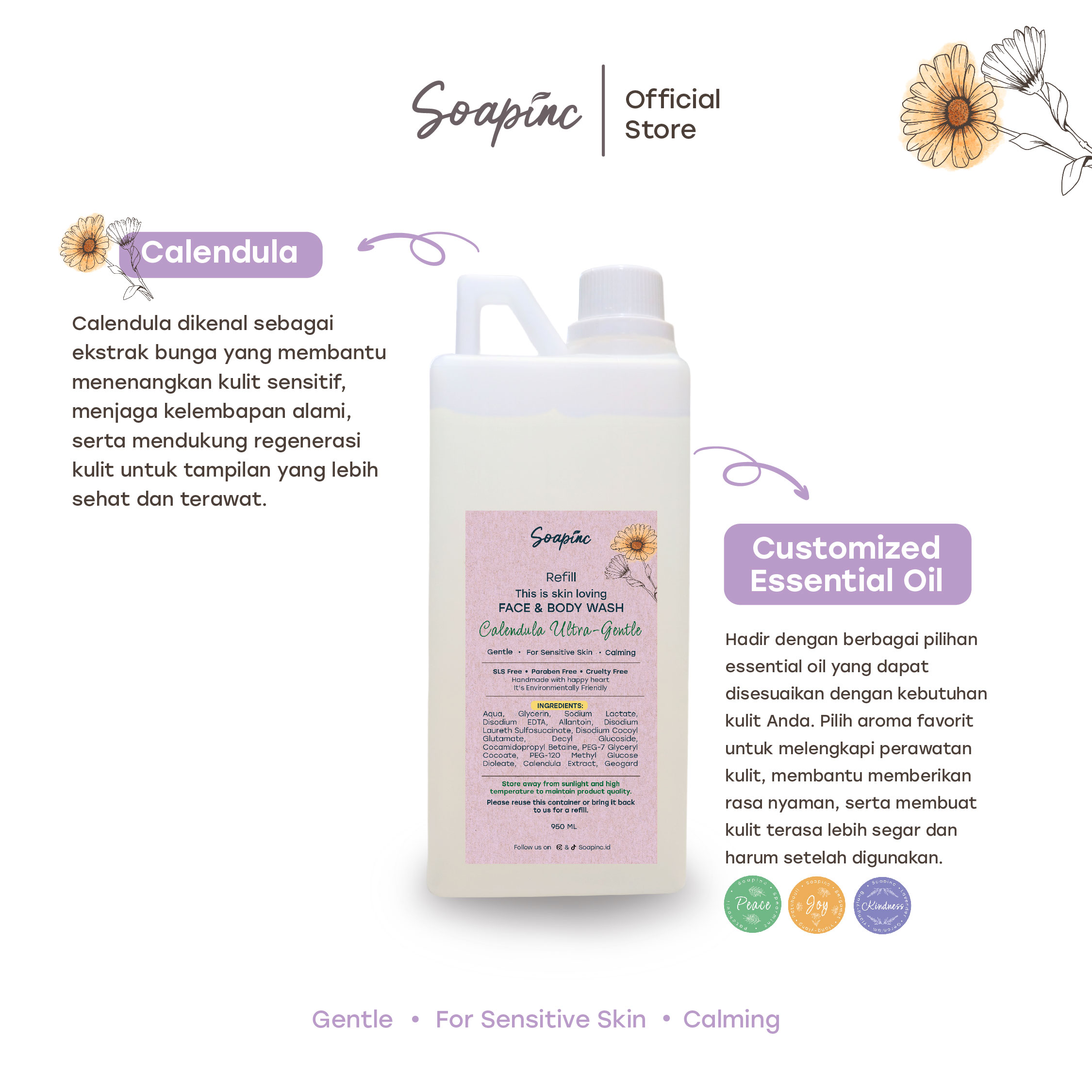 Face & Body Wash Calendula Ultra - Gentle - Image 7