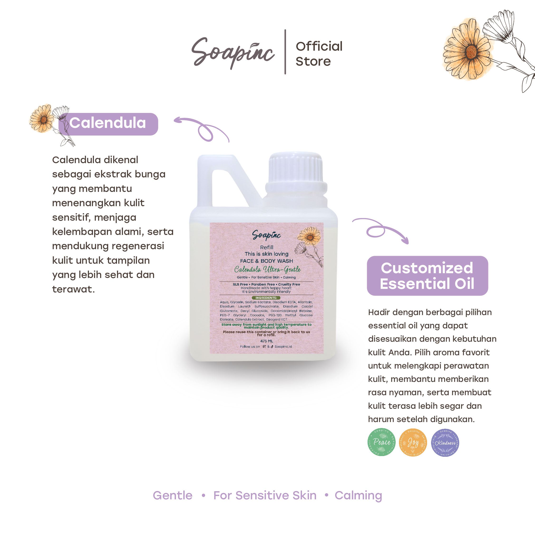 Face & Body Wash Calendula Ultra - Gentle - Image 8